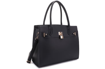 Image of Jessie &amp; James Evelyn Concealed Carry Satchel Handbag, Black, SMC1309LK BK