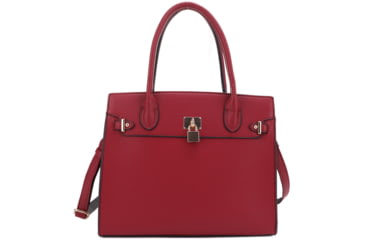 Image of Jessie &amp; James Evelyn Concealed Carry Satchel Handbag, Burgandy, SMC1309LK BD