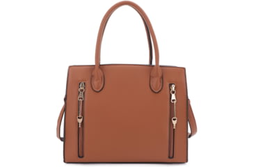 Image of Jessie &amp; James Evelyn Concealed Carry Satchel Handbag, Tan, SMC1309LK TN