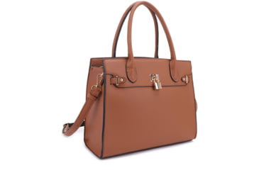 Image of Jessie &amp; James Evelyn Concealed Carry Satchel Handbag, Tan, SMC1309LK TN