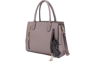 Image of Jessie &amp; James Evelyn Concealed Carry Satchel Handbag, Taupe, SMC1309LK TP