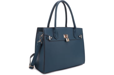 Image of Jessie &amp; James Evelyn Concealed Carry Satchel Handbag, Teal, SMC1309LK TL