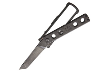 Image of Jesse James Nomad Swing Blade CF SW Folding Knife, 4in Black Stonewash Uddeholm Aeb-L Steel Tanto Blade, Carbon Fiber Handle, JJKC2BS