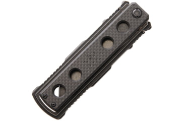 Image of Jesse James Nomad Swing Blade CF SW Folding Knife, 4in Black Stonewash Uddeholm Aeb-L Steel Tanto Blade, Carbon Fiber Handle, JJKC2BS