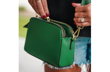 Image of Jessie &amp; James Suzie Compact Concealed Carry Crossbody Bag, Kelly Green, SMC95832AZ KGN