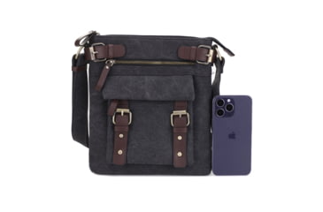 Image of Jessie &amp; James Bailey CCW Canvas Crossbody Bag, Black, SMC98535L BK