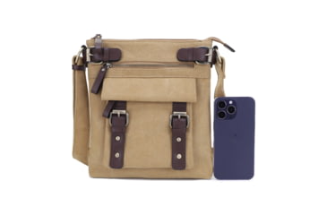 Image of Jessie &amp; James Bailey CCW Canvas Crossbody Bag, Khaki, SMC98535L KH