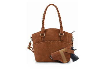 Image of Jessie &amp; James Bella Concealed Carry Tote CCW Handbag, Brown, DSC31188LK BR