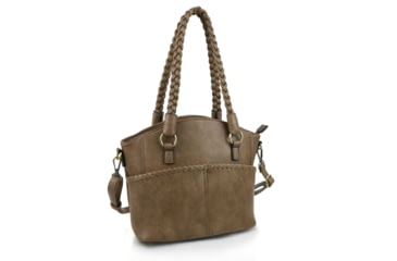 Image of Jessie &amp; James Bella Concealed Carry Tote CCW Handbag, Dark Taupe, DSC31188LK DTP