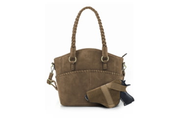 Image of Jessie &amp; James Bella Concealed Carry Tote CCW Handbag, Dark Taupe, DSC31188LK DTP