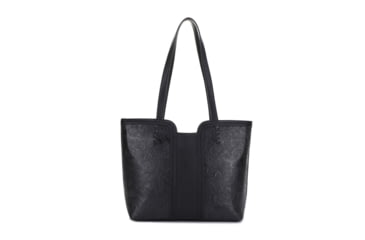 Image of Jessie &amp; James Cassidy Concealed Carry Tote Bag w/Tooling, Matching Wallet, Black, SMC60223S BK/BK