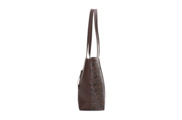 Image of Jessie &amp; James Cassidy Concealed Carry Tote Bag w/Tooling, Matching Wallet, Coffee, SMC60223S CF/CF