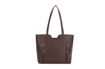 Image of Jessie &amp; James Cassidy Concealed Carry Tote Bag w/Tooling, Matching Wallet, Coffee, SMC60223S CF/CF