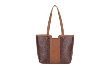 Image of Jessie &amp; James Cassidy Concealed Carry Tote Bag w/Tooling, Matching Wallet, Lt Brown, SMC60223S LBR/BR