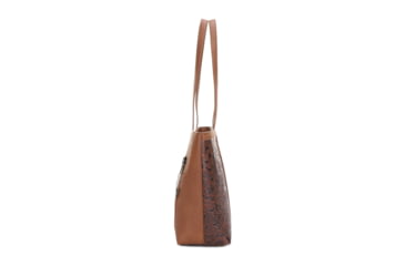 Image of Jessie &amp; James Cassidy Concealed Carry Tote Bag w/Tooling, Matching Wallet, Lt Brown, SMC60223S LBR/BR