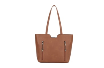 Image of Jessie &amp; James Cassidy Concealed Carry Tote Bag w/Tooling, Matching Wallet, Lt Brown, SMC60223S LBR/BR