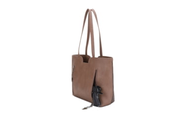 Image of Jessie &amp; James Cassidy Concealed Carry Tote Bag w/Tooling, Matching Wallet, Taupe, SMC60223S TP/TP