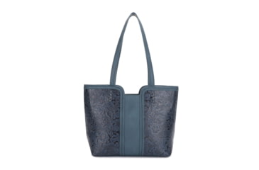 Image of Jessie &amp; James Cassidy Concealed Carry Tote Bag w/Tooling, Matching Wallet, Teal, SMC60223S TL/TL