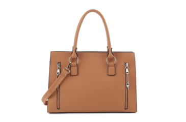 Image of Jessie &amp; James Dina Concealed Carry Lock and Key Satchel CCW Handbag, Tan, AMC23303L TN