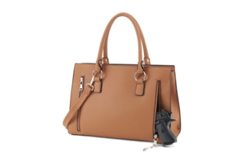 Image of Jessie &amp; James Dina Concealed Carry Lock and Key Satchel CCW Handbag, Tan, AMC23303L TN