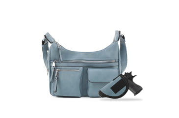 Image of Jessie &amp; James Elle Concealed Carry Hobo Handbag CCW Handbag, Blue, AMC5803L DBL