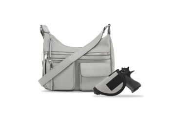 Image of Jessie &amp; James Elle Concealed Carry Hobo Handbag CCW Handbag, Grey, AMC5803L GY