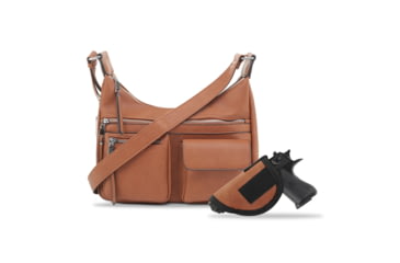 Image of Jessie &amp; James Elle Concealed Carry Hobo Handbag CCW Handbag, Tan, AMC5803L TN