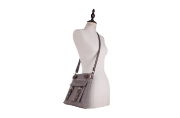 Image of Jessie &amp; James Hannah Concealed Carry Lock and Key Crossbody CCW Handbag, Stone, AMC8535L ST/CF