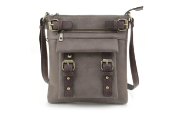 Image of Jessie &amp; James Hannah Concealed Carry Lock and Key Crossbody CCW Handbag, Stone, AMC8535L ST/CF