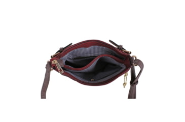 Image of Jessie &amp; James Hannah Concealed Carry Lock and Key Crossbody CCW Handbag, Wine, AMC8535L WN/CF