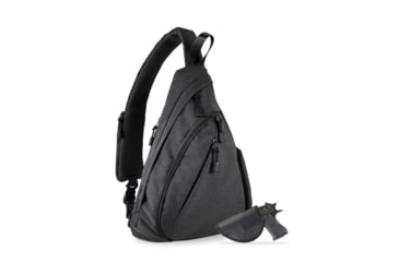Image of Jessie &amp; James Peyton Sling Shoulder Concealed Carry Backpack CCW Handbag, Black, AMC5819 BK