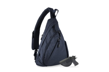 Image of Jessie &amp; James Peyton Sling Shoulder Concealed Carry Backpack CCW Handbag, Navy, AMC5819 NV