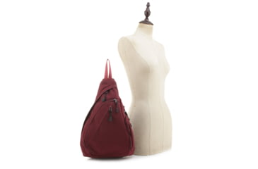 Image of Jessie &amp; James Peyton Sling Shoulder Concealed Carry Backpack CCW Handbag, Red, AMC5819 RD