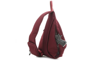 Image of Jessie &amp; James Peyton Sling Shoulder Concealed Carry Backpack CCW Handbag, Red, AMC5819 RD