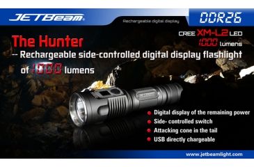 Image of JETBeam DDR26 1000 Lumens LED Flashlight w/ Digital Display JETBEAM-DDR26