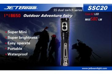 Image of JETBeam SSC20 2xCR123A 580 Lumens Dual Switch LED Flashlight JETBEAM-SSC20-G2