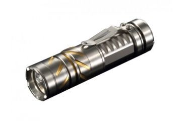 Image of Jetbeam TCR20 LED Flashlight - 500 Lumens - CREE XP-L LED - Runs on 1 x 16340 or 1 x CR123A or 1 x AA Battery - Striped Variant, Silver JETBEAM-TCR21-XPL-STRIPED