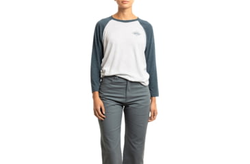 Image of Jetty Cove Raglan Sleeve Tee - Womens, Indigo, Small, 29145