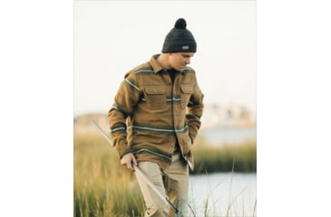 Image of Jetty Horizon Flannel - Mens, Charcoal, Large, 27531