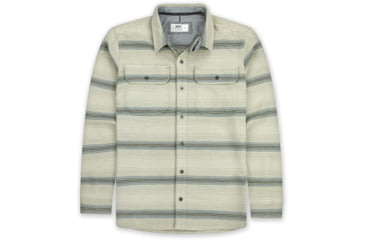 Image of Jetty Mens Horizon Super Heavy Twill Flannel Shirt, Grey, Small, F24HORI-M11002GRY-S