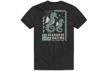 Image of Jetty Seahorse Racing Tee - Mens, Charcoal, Large, 31111