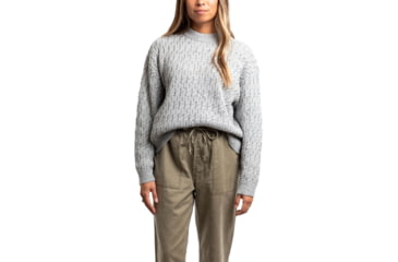 Image of Jetty Wharf Cable Knit Sweater - Womens, Heather Grey, Small, 27129