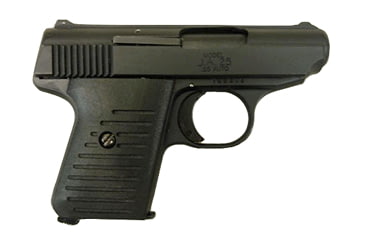 Image of Jimenez JA-25 Pistol, .25 Auto, 2.5in barrel, zinc alloy frame, black plastic grip, blowback operated semi-auto, fixed, 6 round magazine, JZ-JA-25-.25 A-2.5-1-FRRMPG
