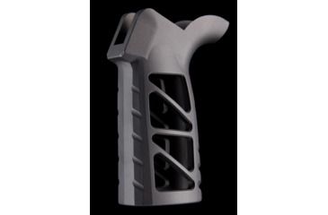 Image of JL Billet AR Raw Aluminum Grip Slash Cut, Skeletonized, Black JLB-AR-GRIP-A