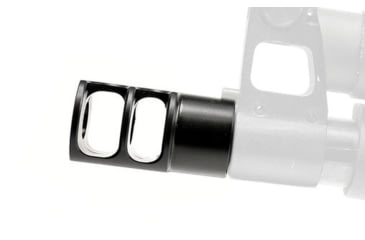 Image of JMac Customs 2C 1/2-28 Slim 9mm 2-Port Muzzle Brake, Black, RRD-2C-28-S-9