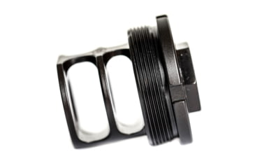 Image of JMac Customs 2C 14-1LH Muzzle Brake with Bravo Suppressor Mount, Black Nitride, RRD-2C-14F-X37