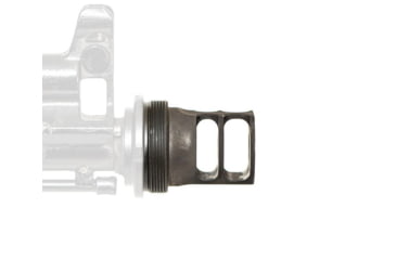 Image of JMac Customs 2C 24-1.5 2-Port Muzzle Brake with Suppressor Mount, Facemount X37 Bravo, Black, RRD-2C-24F-X37