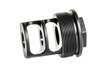 Image of JMac Customs 2C 5/8-24 X12 .45 Cal 2-Port Muzzle Brake with Alpha Suppressor Mount, RRD-2C-30S-X12-45