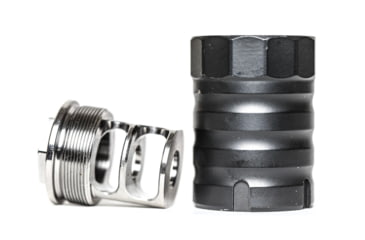 Image of JMac Customs 2C 5/8-24 X12 .45 Cal 2-Port Muzzle Brake with Alpha Suppressor Mount, RRD-2C-30S-X12-45