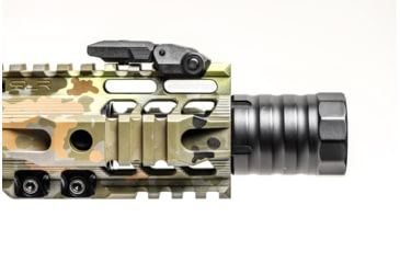 Image of JMac Customs 2C 5/8-24 X12 .45 Cal 2-Port Muzzle Brake with Alpha Suppressor Mount, RRD-2C-30S-X12-45